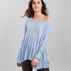 Buckle Daytrip Brushed Thermal Babydoll Top. Size Small.